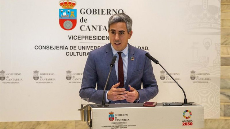 El vicepresidente del Gobierno de Cantabria, Pablo Zuloaga, en rueda de prensa | GOBIERNO DE CANTABRIA ep el vicepresidente del gobierno de cantabria pablo zuloaga en rueda de prensa
