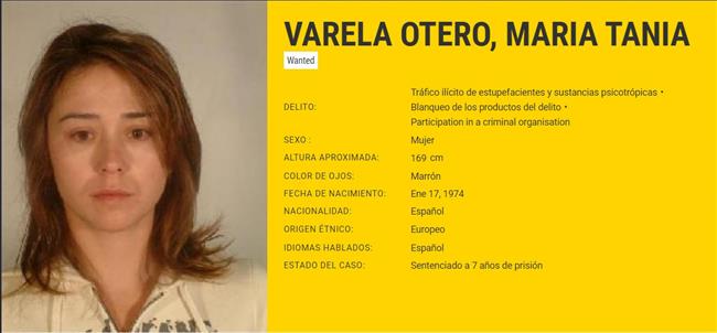 La narcotraficante Tania Varela | EUMOSTWANTED.EU ep la narcotraficante tania varela