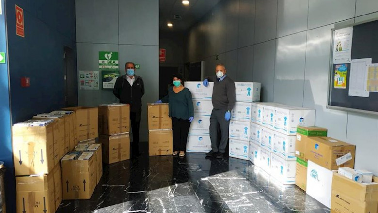 ep la universidad ceu san pablo dona material de proteccion a hospitales