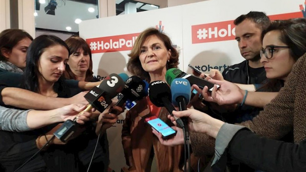 ep la vicepresidenta del gobierno carmen calvo en declaraciones a los periodistas antes de acudir a