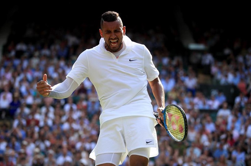 ep nick kyrgios se lamenta en el partido ante rafa nadal en wimbledon 2019