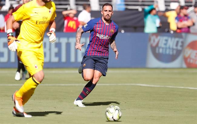 Paco Alcácer, en un partido de pretemporada con el Barça | @FCBARCELONA ep paco alcacer enpartidopretemporadabara