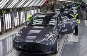 ep produccion del tesla model y en shanghai china