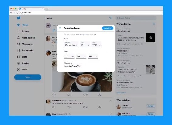 ep programacion de tuits directamente en twitter