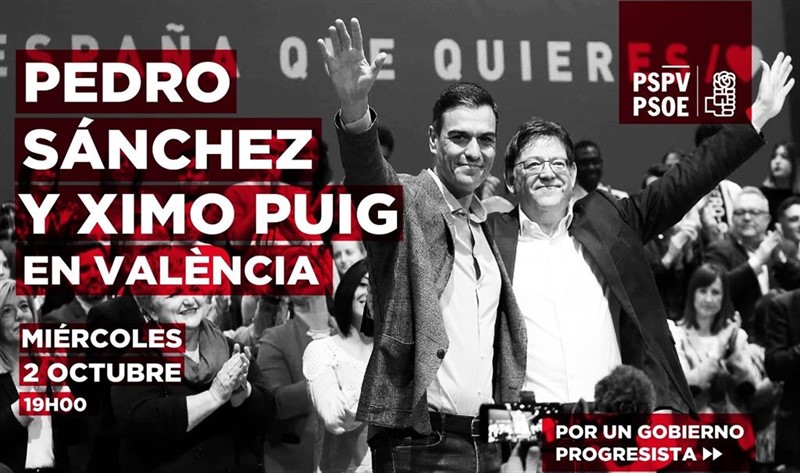 ep sanchez en valncia el 2 de octubre