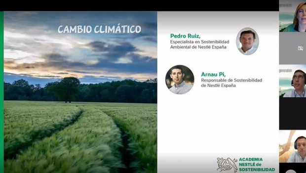 ep sesion online de academia nestle de sostenibilidad arnau pi pedro ruiz y neus martinez de nestle