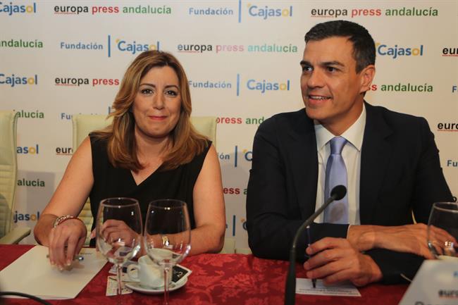 Susana Díaz y Pedro Sánchez, en los Desayunos de Europa Press Andalucía | EUROPA PRESS ep susana diazpedro sanchez endesayunoseuropa press andalucia