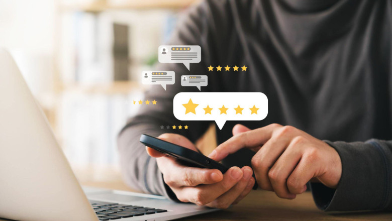customer satisfaction survey concept 5star satisfaction service experience rating online application 