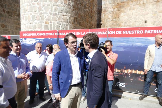 Ávila.- Mañueco junto a Casado hoy en Ávila | EUROPA PRESS ep avila- manuecoa casado hoy en avila