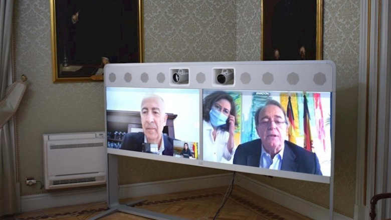 Darias y Pérez Anadón abordar en una reunión bilateral la situación del empleo público en Aragón. | MINISTERIO DE POLÍTICA TERRITORIAL ep darias y perez anadon abordar en una reunion bilateral la situacion del empleo publico en aragon
