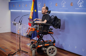 ep el portavoz de unidas podemos en el congreso pablo echenique durante una rueda de prensa anterior