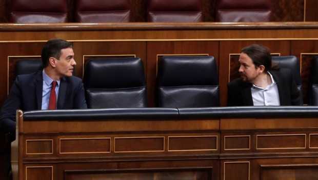 ep el presidente del gobierno pedro sanchezy el vicepresidente tercero pablo iglesias
