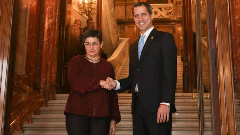 ep el presidente encargado de venezuela juan guaido se reune con la ministra de asuntos exteriores