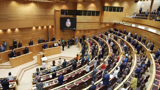 ep hemiciclo del senado durante la primera sesion plenaria tras el paron estival en madrid espana