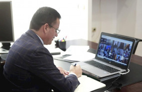 ep jose gonzalez en videoconferencia con el ministro de agricultura