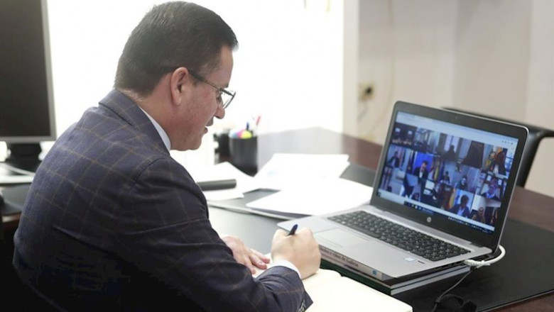 José González en videoconferencia con el ministro de Agricultura | XUNTA ep jose gonzalez en videoconferencia con el ministro de agricultura