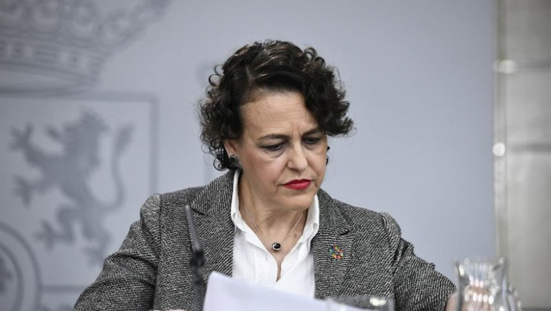 La ministra de Trabajo, Migraciones y Seguridad en funciones, Magdalena Valerio, comparece en rueda de prensa tras la celebración del primer Consejo de Ministros en Moncloa celebrado tras el preacuerdo postelectoral de PSOE y Unidas Podemos para formar Go | Óscar Cañas - Europa Press ep la ministra de trabajo migraciones y seguridad en funciones magdalena valerio comparece en rueda