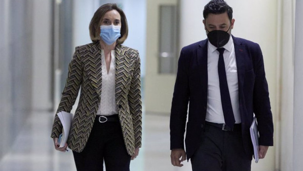 ep la portavoz del pp en el congreso cuca gamarra i se dirige a una rueda de prensa anterior a una