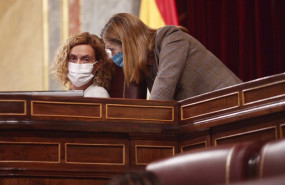 ep la presidenta y la vicepresidenta segunda del congreso meritxell batet y ana pastor durante una