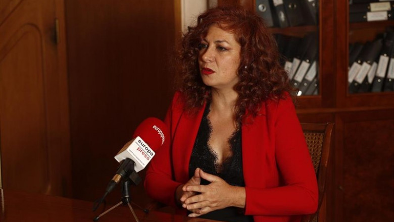La presidenta de la SGAE, Pilar Jurado, druante una entrevista para Europa Press. | Eduardo Parra - Europa Press - Archivo ep la presidentala sgae pilar jurado druanteentrevistaeuropa press