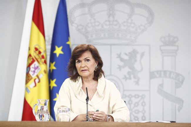 ep la vicepresidenta carmen calvo enruedaprensa posteriorconsejom