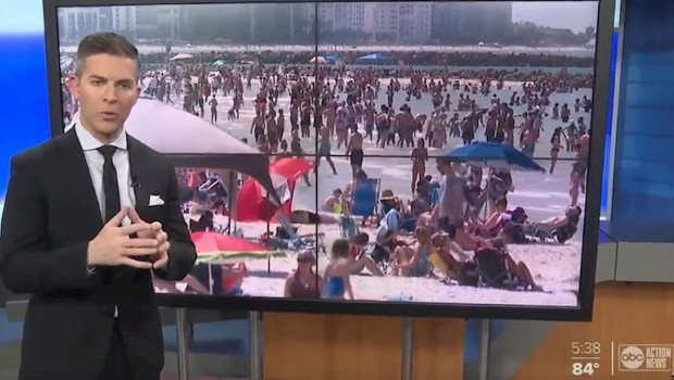 ep las playas de estados unidos abarrotadas a pesar de la advertencia en plena crisis del