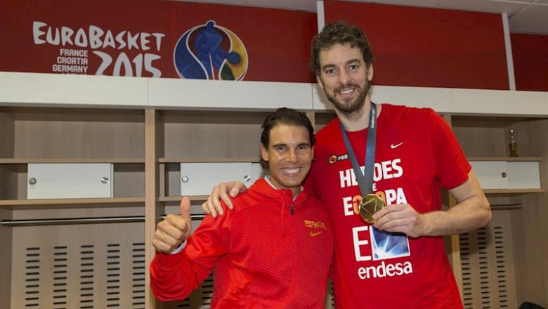 Pau Gasol Y Rafa Nadal, Final Eurobasket 2015 | ALBERTO NEVADO - Archivo ep pau gasol y rafa nadal final eurobasket 2015