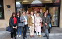 ep representantes del comite de empresa de duro felguera a la entrada del ayuntamiento de gijon