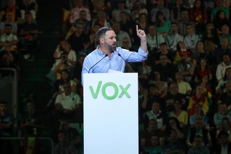 ep santiago abascal en el acto de vox vistalegre plus ultra en madrid