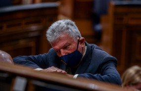 ep el diputado de nueva canarias en el congreso pedro quevedo durante lel pleno de debate de