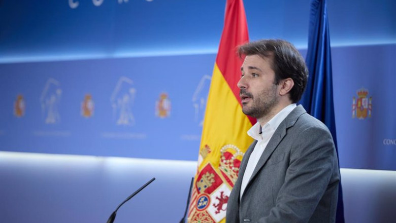 El diputado de Podemos Javier Sánchez Serna durante una rueda de prensa anterior a la reunión de la Junta de Portavoces, a 2 de abril de 2024, en Madrid (España). | Jesús Hellín - Europa Press ep el diputado de podemos javier sanchez serna durante una rueda de prensa anterior a la reunion de