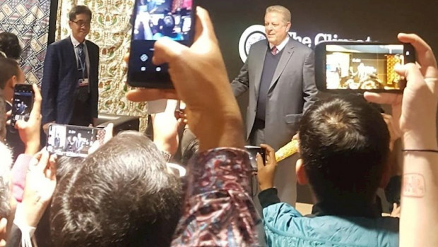 ep el expresidente de estados unidos al gore en el pabellon de indonesia de la cumbre del clima de