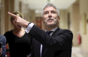 ep el ministro del interior en funciones fernando grande- marlaska su llegada a la reunion de la