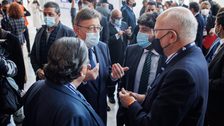 El presidente de Boluda Corporación Marítima, Vicente Boluda; el presidente de la Comunidad Valenciana, Ximo Puig; el presidente de la Región de Murcia, Fernando López Miras, y el presidente de Mercadona, Juan Roig, | Alejandro Martínez Vélez - Europa Press ep el presidente de boluda corporacion maritima vicente boluda el presidente de la comunidad