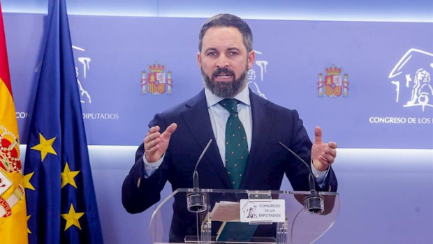 ep el presidente de vox santiago abascal en rueda de prensa en el congreso de los diputados tras su