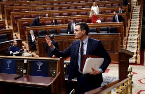 ep el presidente del gobierno pedro sanchez tras concluir el pleno extraordinario celebrado el