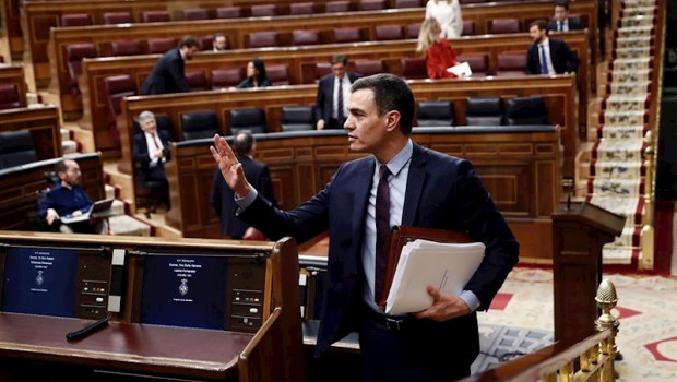 ep el presidente del gobierno pedro sanchez tras concluir el pleno extraordinario celebrado el
