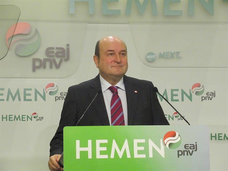 ep el presidente del pnv andoni ortuzar en rueda de prensa en bilbao