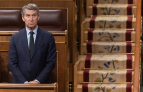ep el presidente del pp alberto nunez feijoo durante una sesion plenaria extraordinaria en el