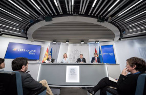 ep i d el ministro de industria jordi hereu la ministra portavoz pilar alegria el ministro de