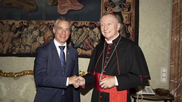 ep inigo urkullu y el secretario de estado el cardenal pietro parolin