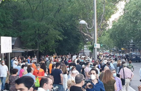 ep la fuerte presencia policial evita enfrentamientos en moratalaz entre dos grupos de ideologia
