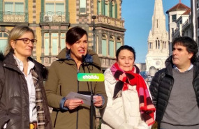 ep la parlamentaria de eh bildu jasone agirre en una comparencia ante los medios de comunicacion de