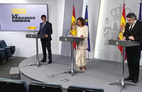ep la portavoz del gobierno y ministra de hacienda maria jesus montero el ministro de sanidad