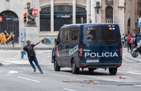 ep protestas en barcelona de grupos independentistas tras la sentencia del supremo que condenaba a