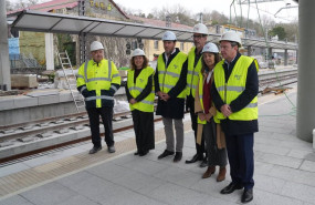 ep varias autoridades durante una visita a la nueva estacion de atotxa a 13 de febrero de 2025 en