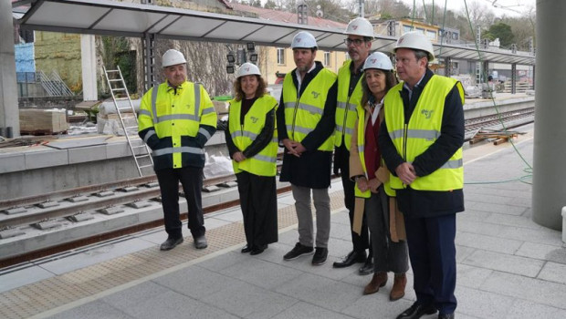 ep varias autoridades durante una visita a la nueva estacion de atotxa a 13 de febrero de 2025 en