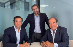 ep archivo   de izq a dcha alvaro elio juan sanchez salas y enrique diaz rato los socios fundadores