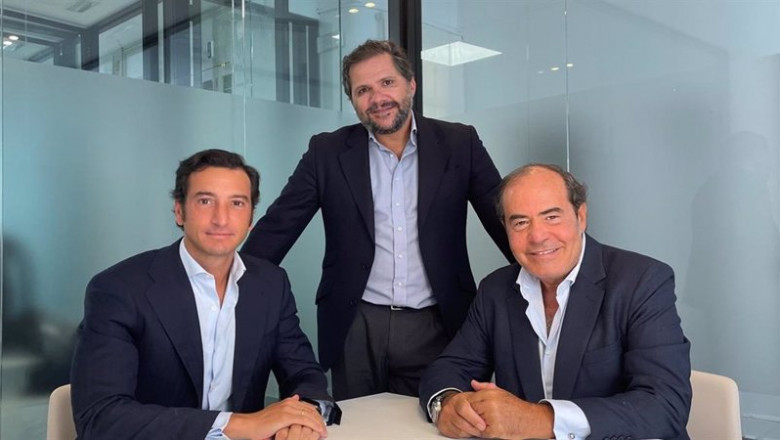 ep archivo   de izq a dcha alvaro elio juan sanchez salas y enrique diaz rato los socios fundadores