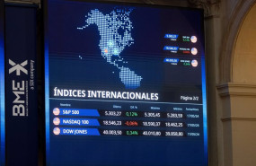 ep archivo   un panel del ibex 35 en el palacio de la bolsa a 20 de mayo de 2024 en madrid espana